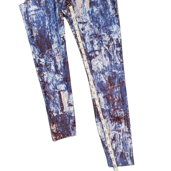 Bally Total Fitness Tummy Control Legging Women Small Blue High Rise Calf-Length - Picture 7 of 11